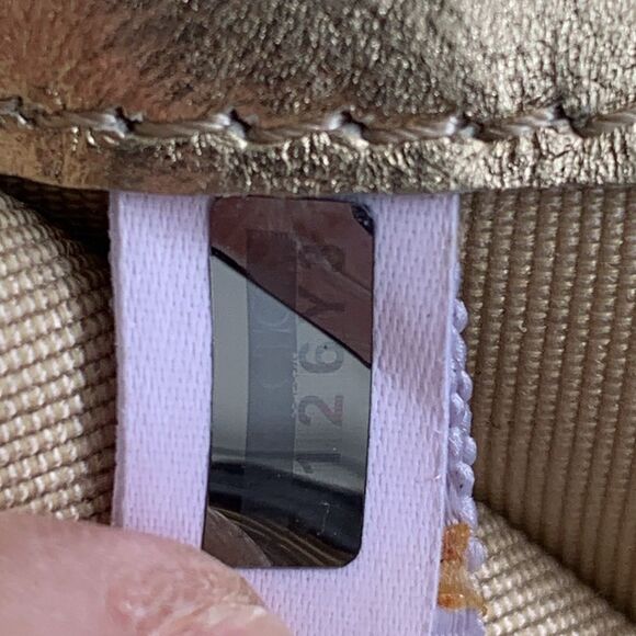 Jimmy Choo Gold Leather Glitter Bifold Metallic Long Wallet Authentic with COA - Picture 6 of 11